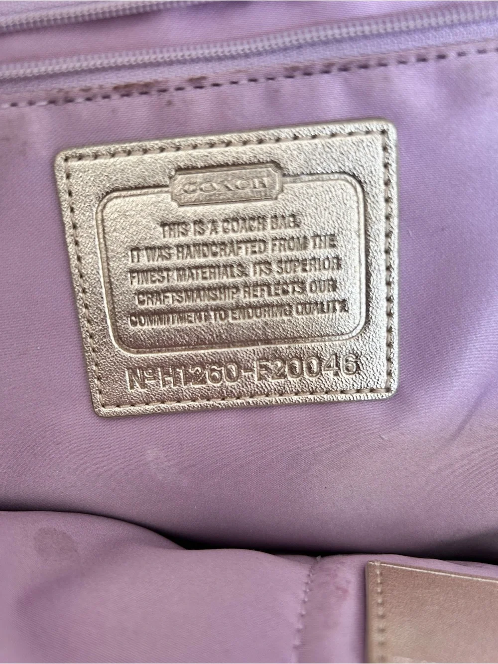 Coach Poppy Y2K Backpack Khaki Gold Signature C H1260-F20046